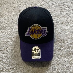 47 Brand Black and Purple Lakers Cap